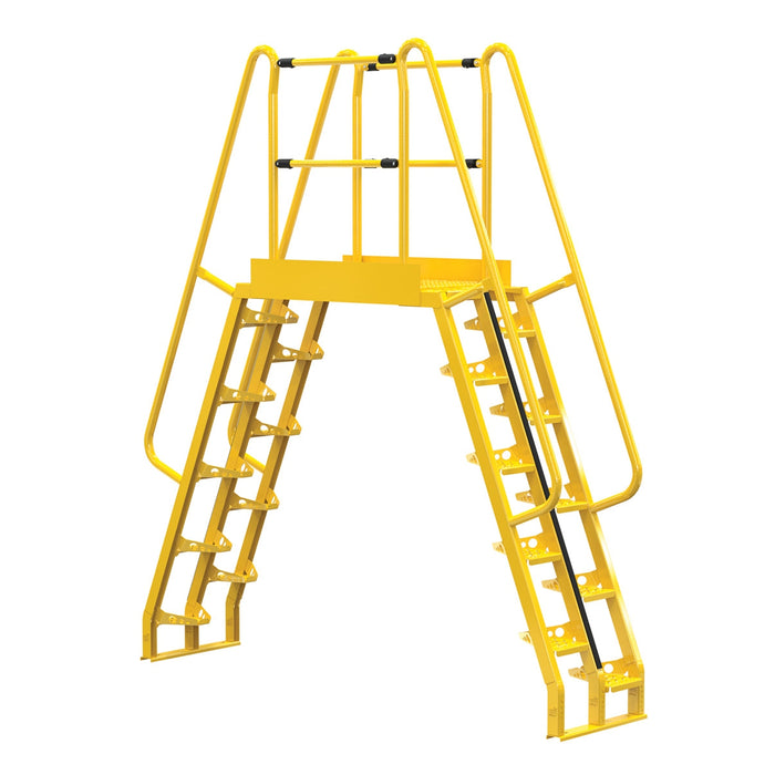 Vestil Steel Alternating Step Cross-Over Ladder 20 Steps COLA-6-68-44-Vestil-Access Division
