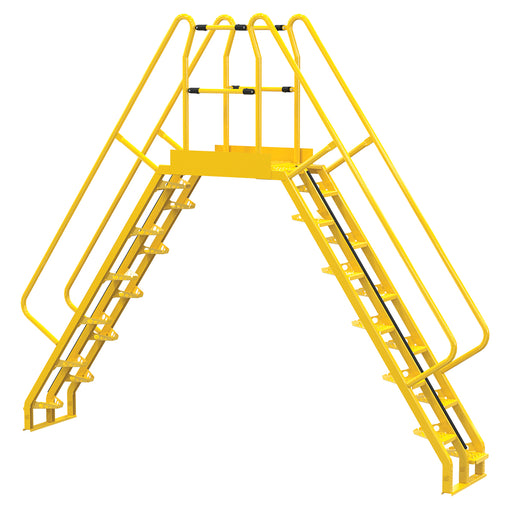 Vestil Steel Alternating Step Cross-Over Ladder 24 Steps COLA-7-56-32-Vestil-Access Division