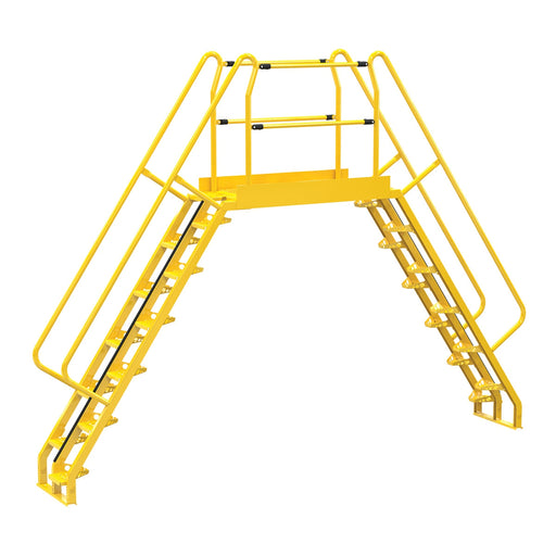 Vestil Steel Alternating Step Cross-Over Ladder 24 Steps COLA-7-56-56-Vestil-Access Division
