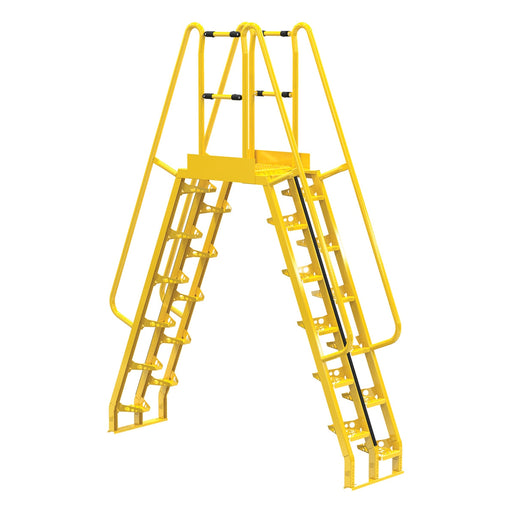 Vestil Steel Alternating Step Cross-Over Ladder 24 Steps COLA-7-68-20-Vestil-Access Division