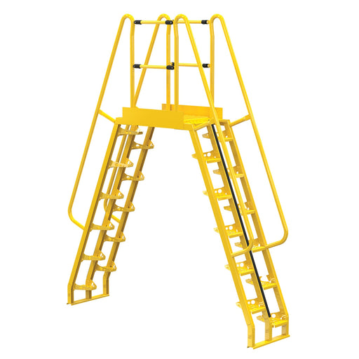 Vestil Steel Alternating Step Cross-Over Ladder 24 Steps COLA-7-68-32-Vestil-Access Division