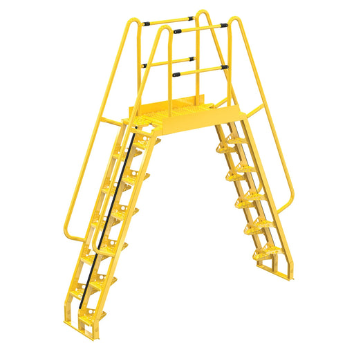 Vestil Steel Alternating Step Cross-Over Ladder 24 Steps COLA-7-68-44-Vestil-Access Division
