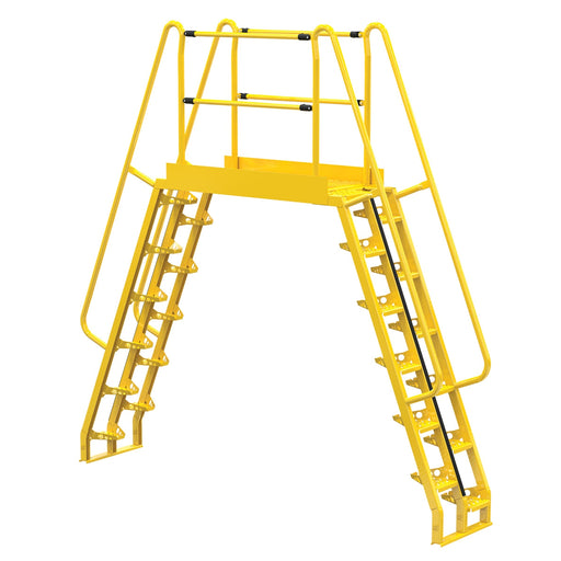 Vestil Steel Alternating Step Cross-Over Ladder 24 Steps COLA-7-68-56-Vestil-Access Division