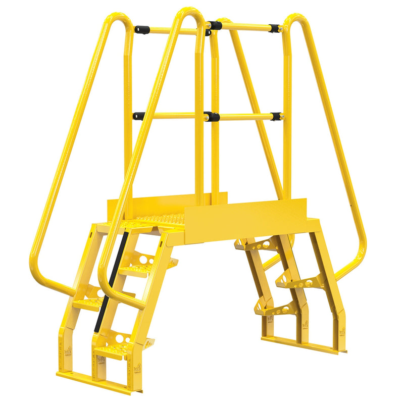 Vestil Steel Alternating Step Cross-Over Ladder 8 Steps COLA-2-68-32-Vestil-Access Division