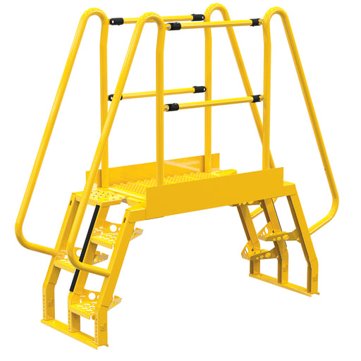 Vestil Steel Alternating Step Cross-Over Ladder 8 Steps COLA-2-68-44-Vestil-Access Division