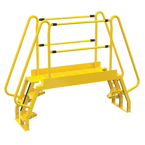 Vestil Steel Alternating Step Cross-Over Ladder 8 Steps COLA-2-68-56-Vestil-Access Division