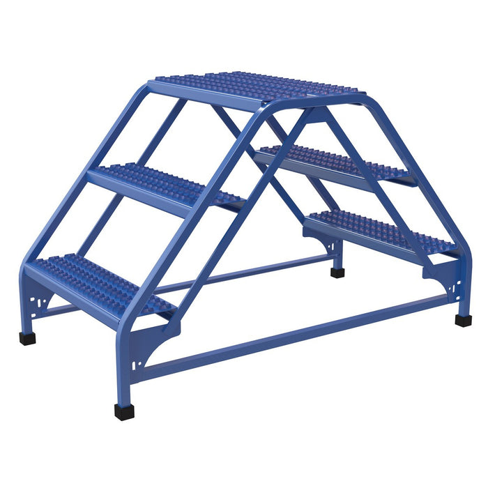 Vestil Steel Double Sided Ladder 3 Steps LAD-DD-26-3-G-Vestil-Access Division