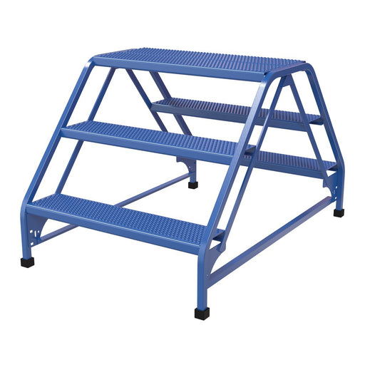 Vestil Steel Double Sided Ladder 3 Steps LAD-DD-32-3-P-Vestil-Access Division