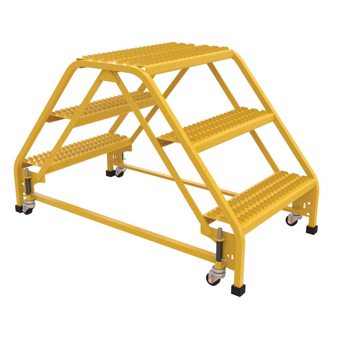 Vestil Steel Double Sided Portable Ladder 3 Steps LAD-DD-P-26-3-G-Vestil-Access Division