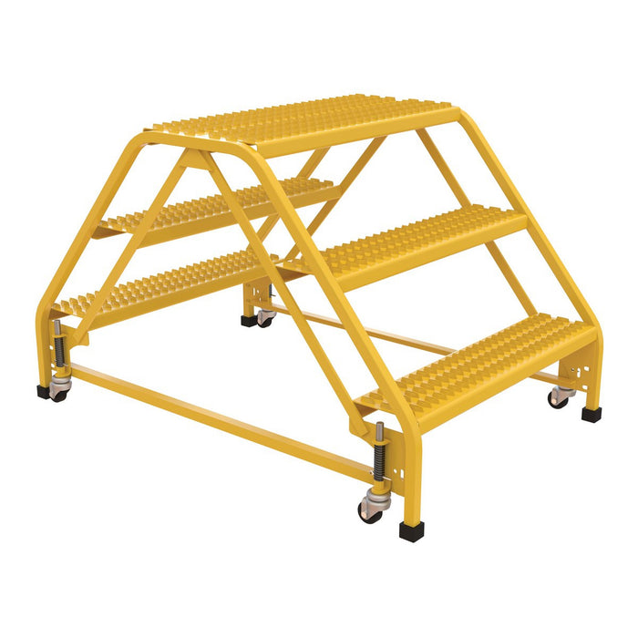 Vestil Steel Double Sided Portable Ladder 3 Steps LAD-DD-P-32-3-G-Vestil-Access Division