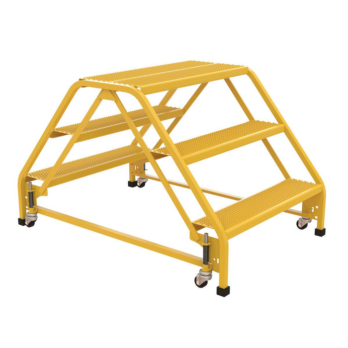 Vestil Steel Double Sided Portable Ladder 3 Steps LAD-DD-P-32-3-P-Vestil-Access Division