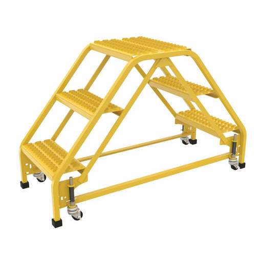 Vestil Steel Double Sided Portable Ladder 3 Steps LAD-DD-P-18-3-G-Vestil-Access Division