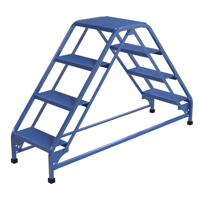 Vestil Steel Double Sided Ladder 4 Steps LAD-DD-18-4-P-Vestil-Access Division