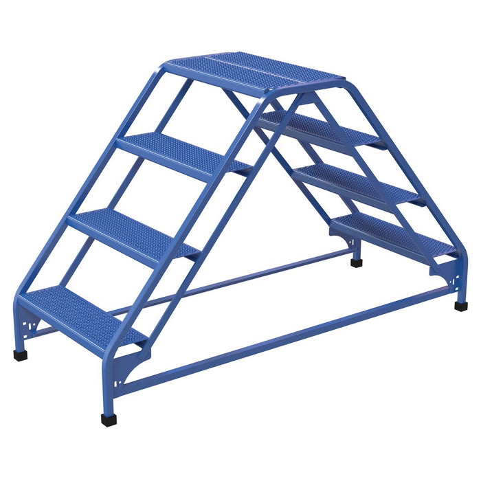 Vestil Steel Double Sided Ladder 4 Steps LAD-DD-26-4-P-Vestil-Access Division