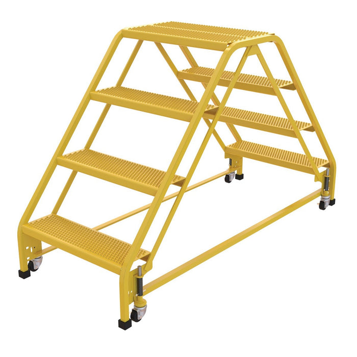 Vestil Steel Double Sided Portable Ladder 4 Steps LAD-DD-P-26-4-P-Vestil-Access Division