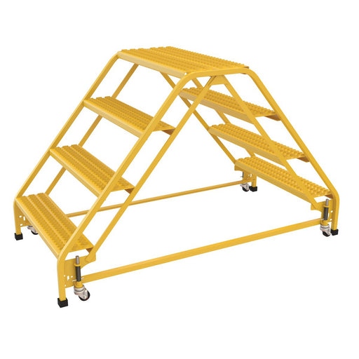 Vestil Steel Double Sided Portable Ladder 4 Steps LAD-DD-P-32-4-G-Vestil-Access Division