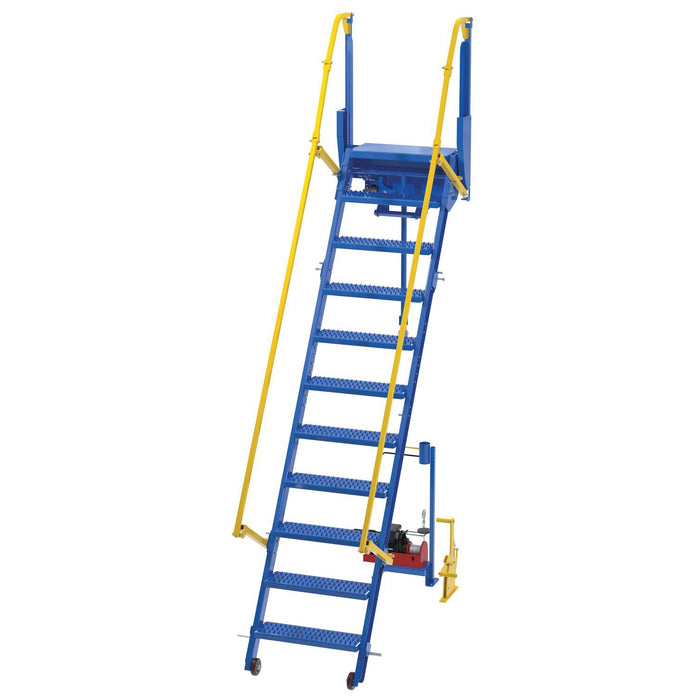 Vestil Electric Steel Folding Mezzanine Ladder 108" Height LAD-FM-108-PSO-Vestil-Access Division