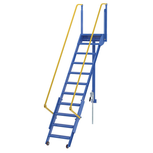 Vestil Steel Folding Mezzanine Ladder 108" Height LAD-FM-108-Vestil-Access Division