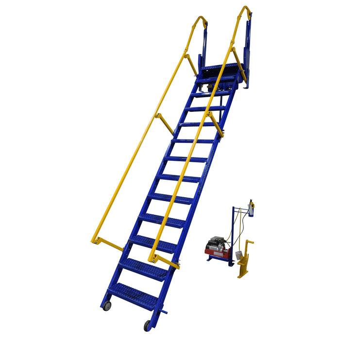 Vestil Electric Steel Folding Mezzanine Ladder 120" Height LAD-FM-120-PSO-Vestil-Access Division