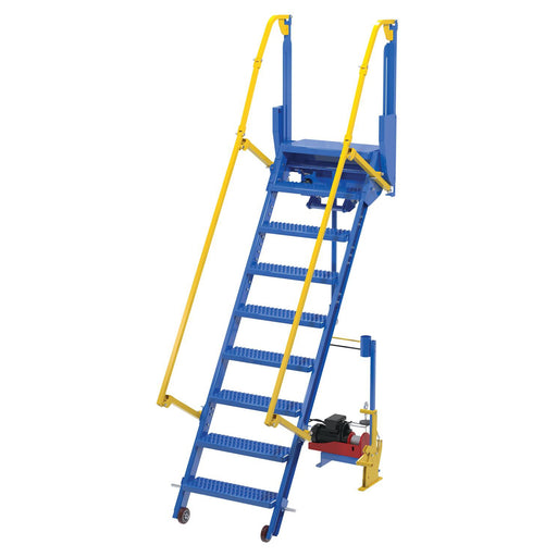 Vestil Electric Steel Folding Mezzanine Ladder 84" Height LAD-FM-84-PSO-Vestil-Access Division