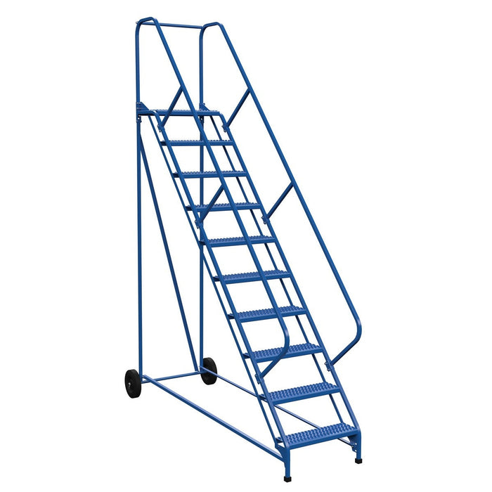 Vestil Steel Roll-A-Fold Ladder 10 Steps LAD-RAF-10-24-G-EZ-Vestil-Access Division