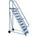 Vestil Steel Roll-A-Fold Ladder 10 Steps LAD-RAF-10-24-G-Vestil-Access Division