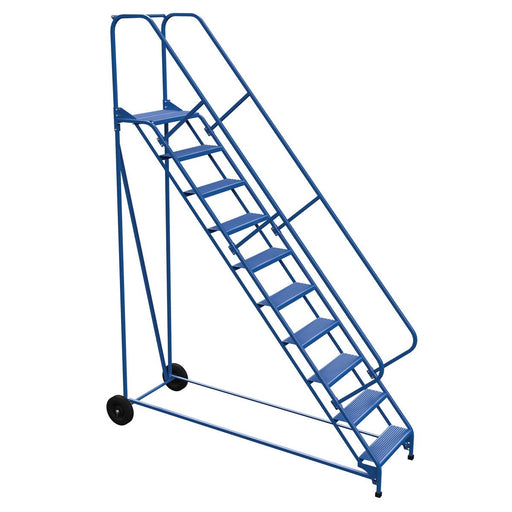 Vestil Steel Roll-A-Fold Ladder 10 Steps LAD-RAF-10-24-P-EZ-Vestil-Access Division