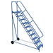 Vestil Steel Roll-A-Fold Ladder 10 Steps LAD-RAF-10-24-P-EZ-Vestil-Access Division