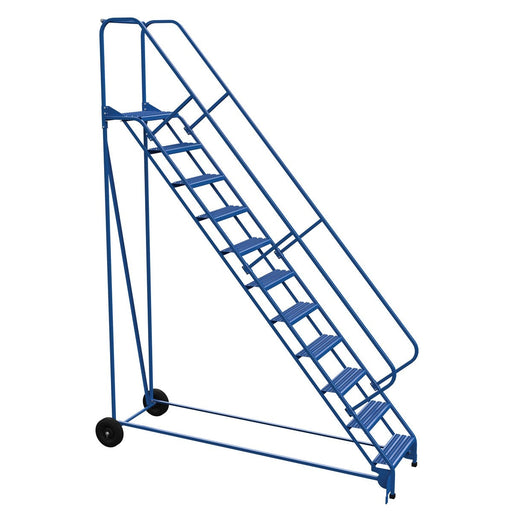 Vestil Steel Roll-A-Fold Ladder 11 Steps LAD-RAF-11-24-G-EZ-Vestil-Access Division