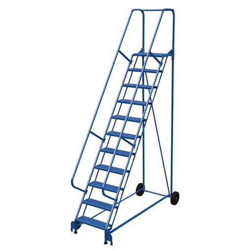 Vestil Steel Roll-A-Fold Ladder 11 Steps LAD-RAF-11-24-P-Vestil-Access Division