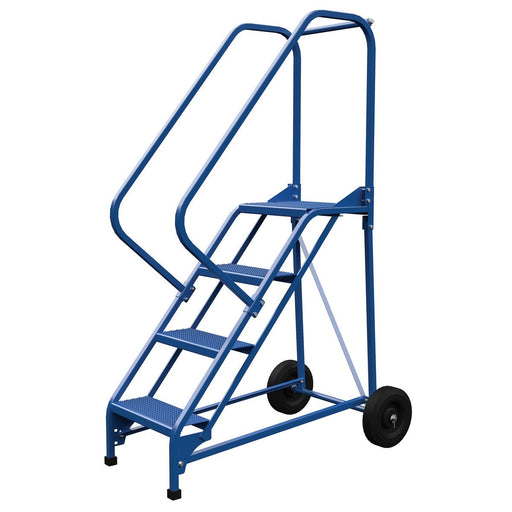 Vestil Steel Roll-A-Fold Ladder 4 Steps LAD-RAF-4-P-EZ-Vestil-Access Division