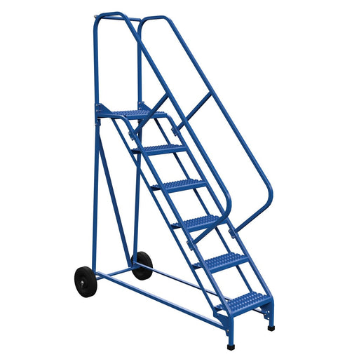 Vestil Steel Roll-A-Fold Ladder 6 Steps LAD-RAF-6-G-EZ-Vestil-Access Division