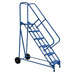 Vestil Steel Roll-A-Fold Ladder 6 Steps LAD-RAF-6-P-EZ-Vestil-Access Division