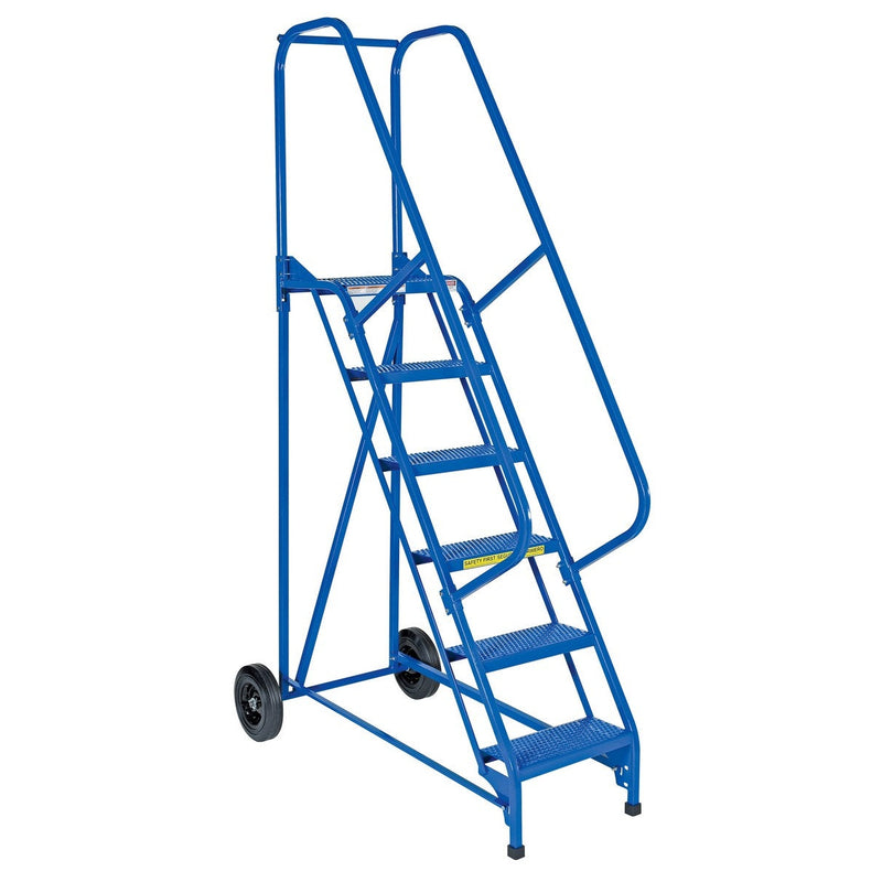 Vestil Steel Roll-A-Fold Ladder 6 Steps LAD-RAF-6-P-Vestil-Access Division