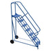 Vestil Steel Roll-A-Fold Ladder 7 Steps LAD-RAF-7-P-EZ-Vestil-Access Division