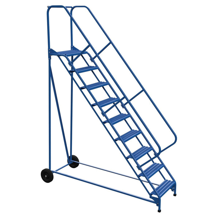 Vestil Steel Roll-A-Fold Ladder 9 Steps LAD-RAF-9-24-G-EZ-Vestil-Access Division