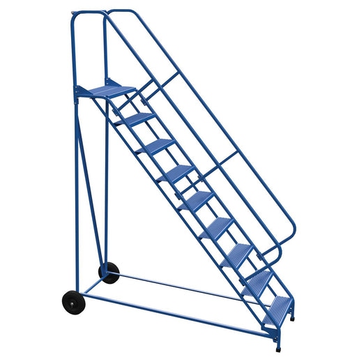 Vestil Steel Roll-A-Fold Ladder 9 Steps LAD-RAF-9-24-P-EZ-Vestil-Access Division