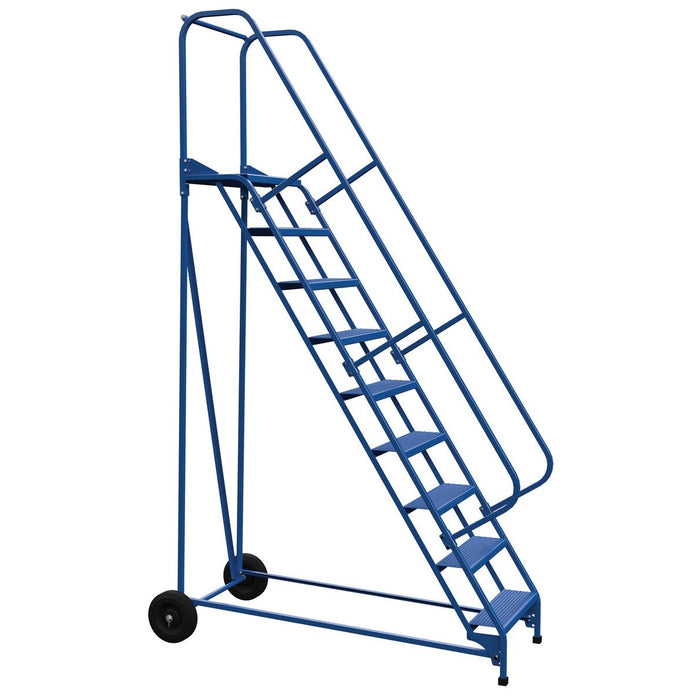 Vestil Steel Roll-A-Fold Ladder 9 Steps LAD-RAF-9-24-P-Vestil-Access Division