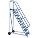 Vestil Steel Roll-A-Fold Ladder 9 Steps LAD-RAF-9-24-P-Vestil-Access Division