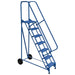 Vestil Steel Roll-A-Fold Ladder 7 Steps LAD-RAF-7-G-Vestil-Access Division