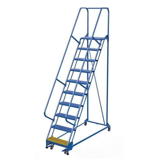 Vestil Steel Standard Slope Ladder 10 Steps LAD-PW-26-10-G-Vestil-Access Division