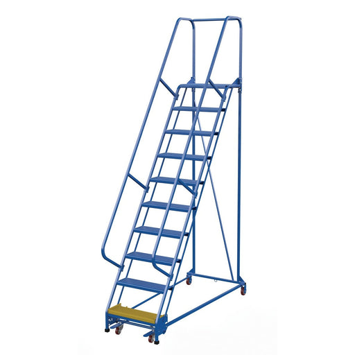 Vestil Steel Standard Slope Ladder 10 Steps LAD-PW-26-10-P-Vestil-Access Division