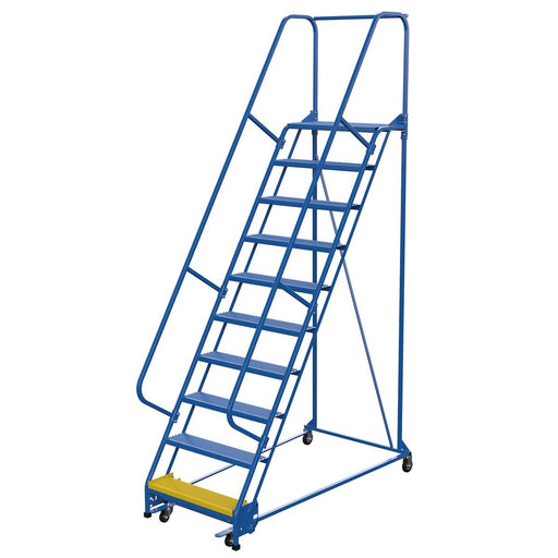 Vestil Steel Standard Slope Ladder 10 Steps LAD-PW-32-10-P-Vestil-Access Division