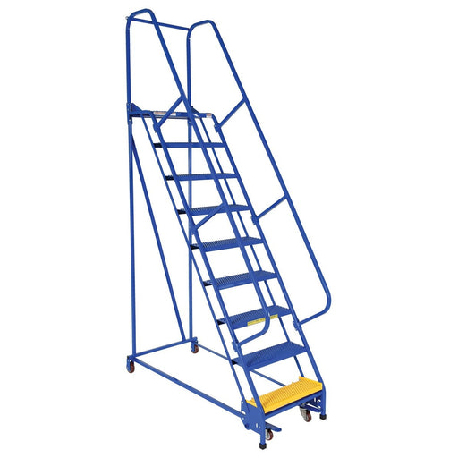 Vestil Steel Standard Slope Ladder 9 Steps LAD-PW-26-9-P-Vestil-Access Division