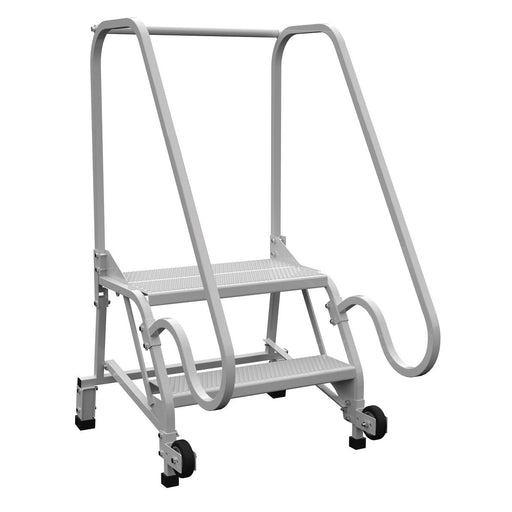 Vestil Steel Tip N Roll FDA Compliant Ladder 2 Steps LAD-TRN-60-2-FDA-Vestil-Access Division