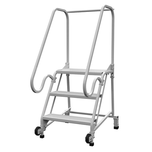 Vestil Steel Tip N Roll FDA Compliant Ladder 3 Steps LAD-TRN-60-3-FDA-Vestil-Access Division