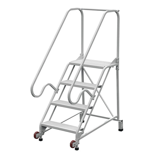 Vestil Steel Tip N Roll FDA Compliant Ladder 4 Steps LAD-TRN-50-4-FDA-Vestil-Access Division