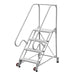 Vestil Steel Tip N Roll FDA Compliant Ladder 4 Steps LAD-TRN-50-4-FDA-Vestil-Access Division