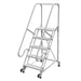 Vestil Steel Tip N Roll FDA Compliant Ladder 5 Steps LAD-TRN-60-5-FDA-Vestil-Access Division