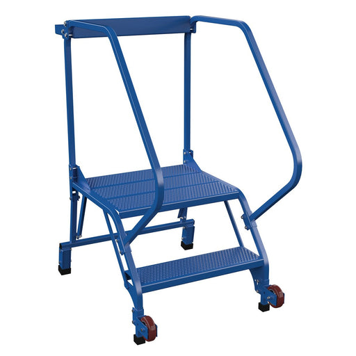 Vestil Steel Tip N Roll Ladder 2 Steps LAD-TRS-50-2-P-Vestil-Access Division